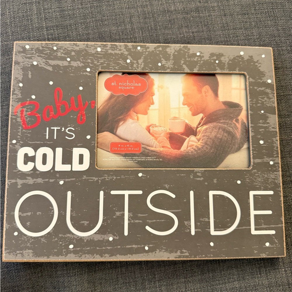 Kohl's Gray and Red Baby It's Cold Outside Frame